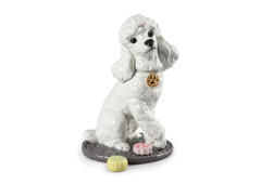 Poodle with Mochis Dog Figurine