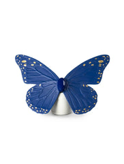 Butterfly Figurine. Golden Luster & Blue