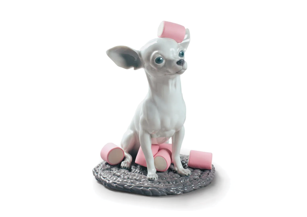 Lladro Chihuahua With Marshmallows Figurine