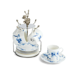 Blue Orchid Demitasse with Stand