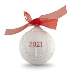 2021 Ball Christmas Ornament (Red Re-Deco)