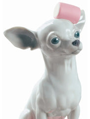 Lladro Chihuahua With Marshmallows Figurine