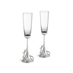 White Orchid Toasting Flute