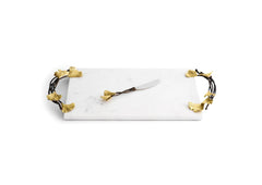 Golden Ginkgo Large Cheese Board with Knife